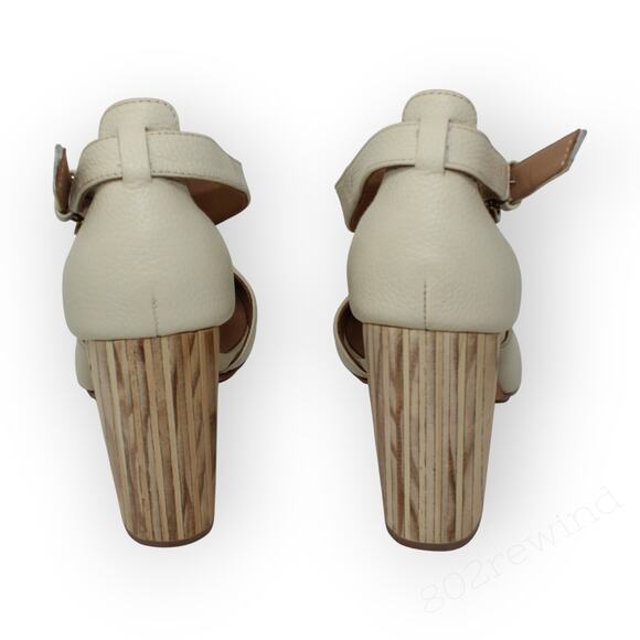 EU 38 ~ US 7.5 FORTRESS Luna Naya Asymmetric CutOut Pump PebbledIvory - Picture 5 of 14